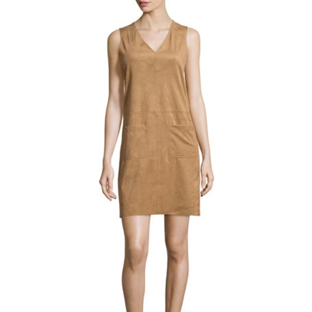 MAX STUDIO Faux-Suede Sleeveless Dress, Size Small